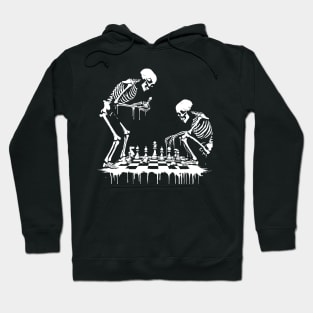 skeletons play chess Hoodie